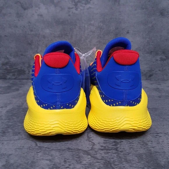 UNDER ARMOUR Curry‎ 4 Flotro Curry Jam Basketball Shoes Mens 10 Blue Yellow
